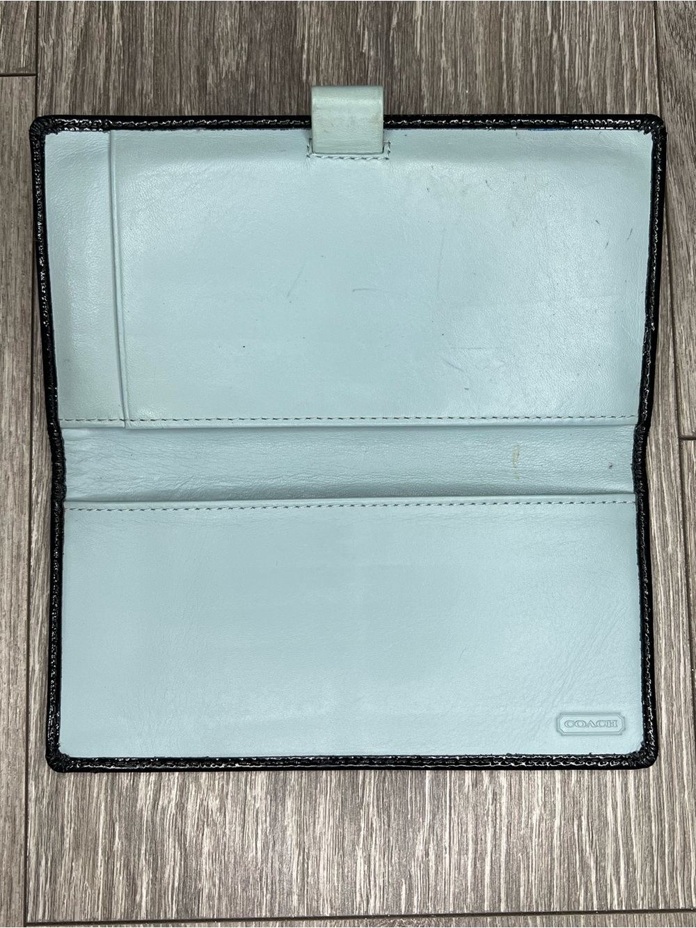 Vintage Coach Ashley Collection Black Leather Checkbook Wallet Organizer - Picture 4 of 6